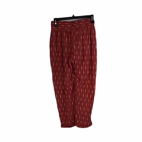 Women's Red Cropped Pants - Picture 2 of 8